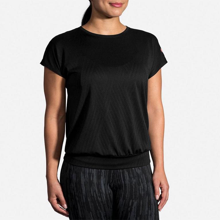 Brooks ARRAY Short Sleeve Running Shirt Womens Outlet - Grey (PQN671354)